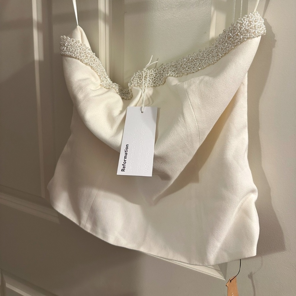 Reformation strapless top